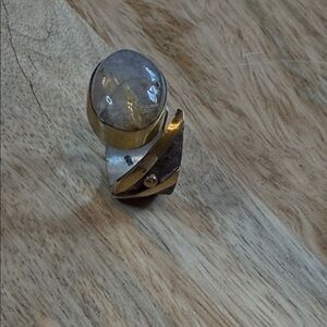 Gold and Silver Women's Statement Ring